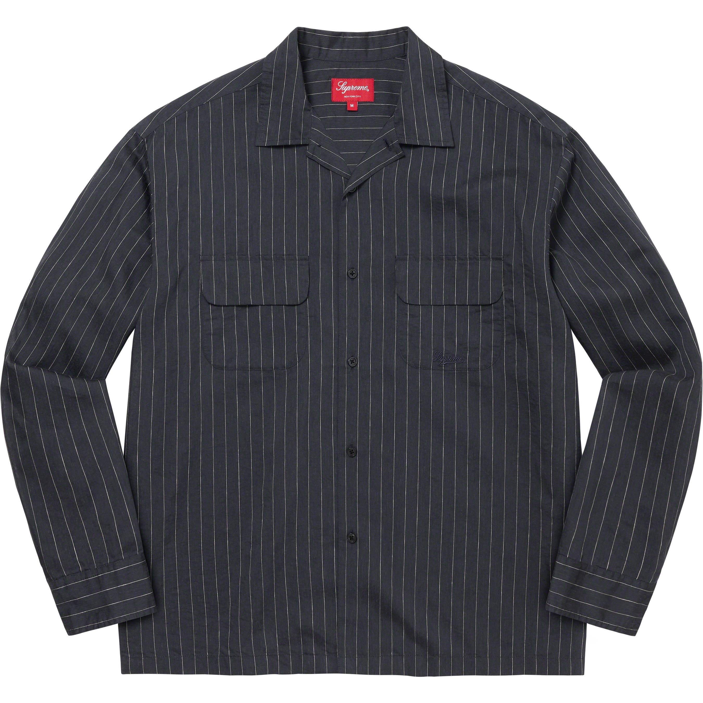 Pinstripe Linen Shirt view 12